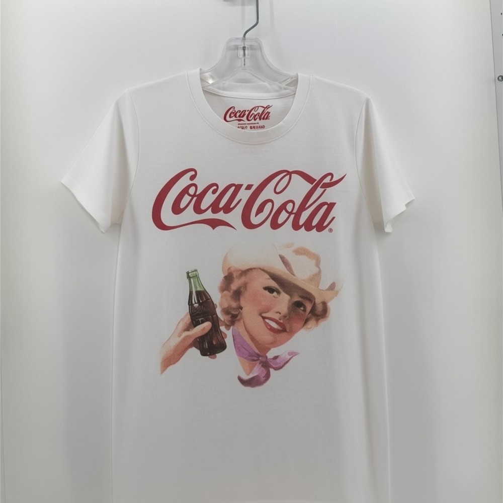 Lucky Brand White Coca-Cola Graphic Short Sleeve Tee